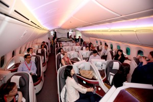 Qatar_Airways 787 Business Class cabin interior