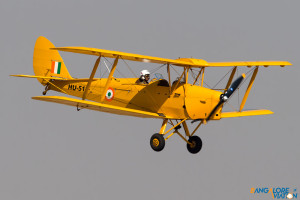 The standard flag bearer of the show - The IAF Tiger Moth.