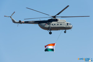 IAF Mil Mi-8T carrying the Indian Tricolor.