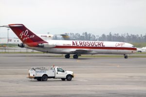 Aerosucre Boeing 727-200F freighter HK-4465. This image is licensed under CC-BY-SA 3.0 license. Image copyright www.aeroprints.com