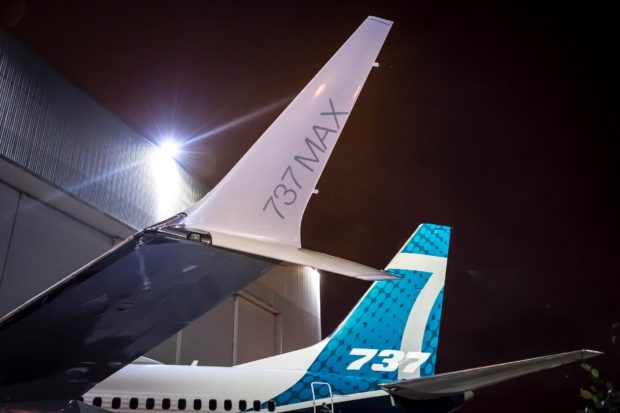 First Boeing 737 MAX 7 unveiled at Renton. Boeing image.
